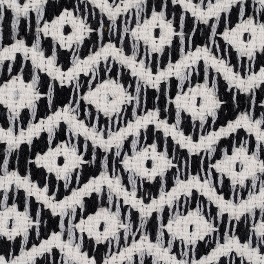 ALFOMBRA GRIS POLIESTER-ALGODÓN 120 X 180 CM