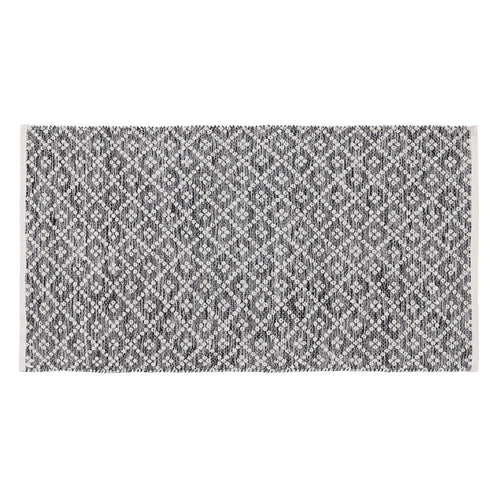 ALFOMBRA GRIS-BLANCO POLIESTER-ALGOD�N 80 X 150 CM