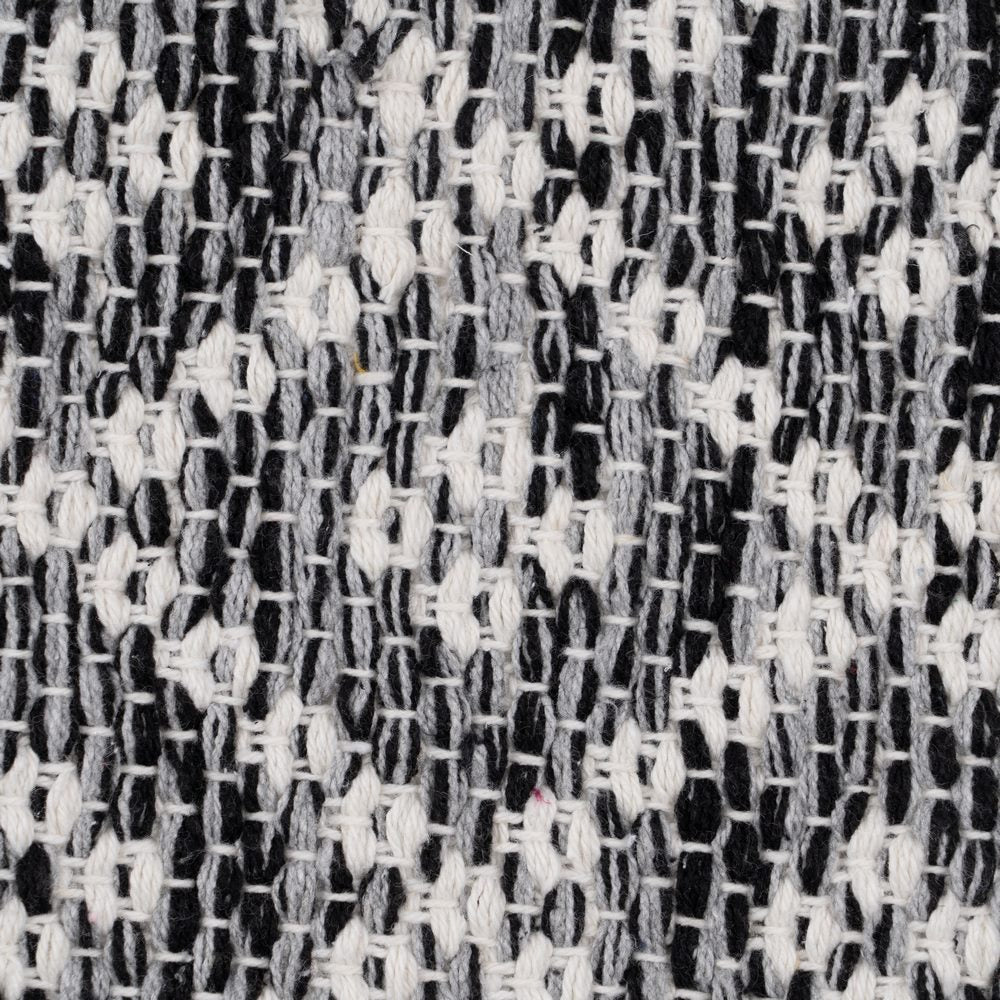 GREY-WHITE POLYESTER-COTTON RUG 80 X 150 CM