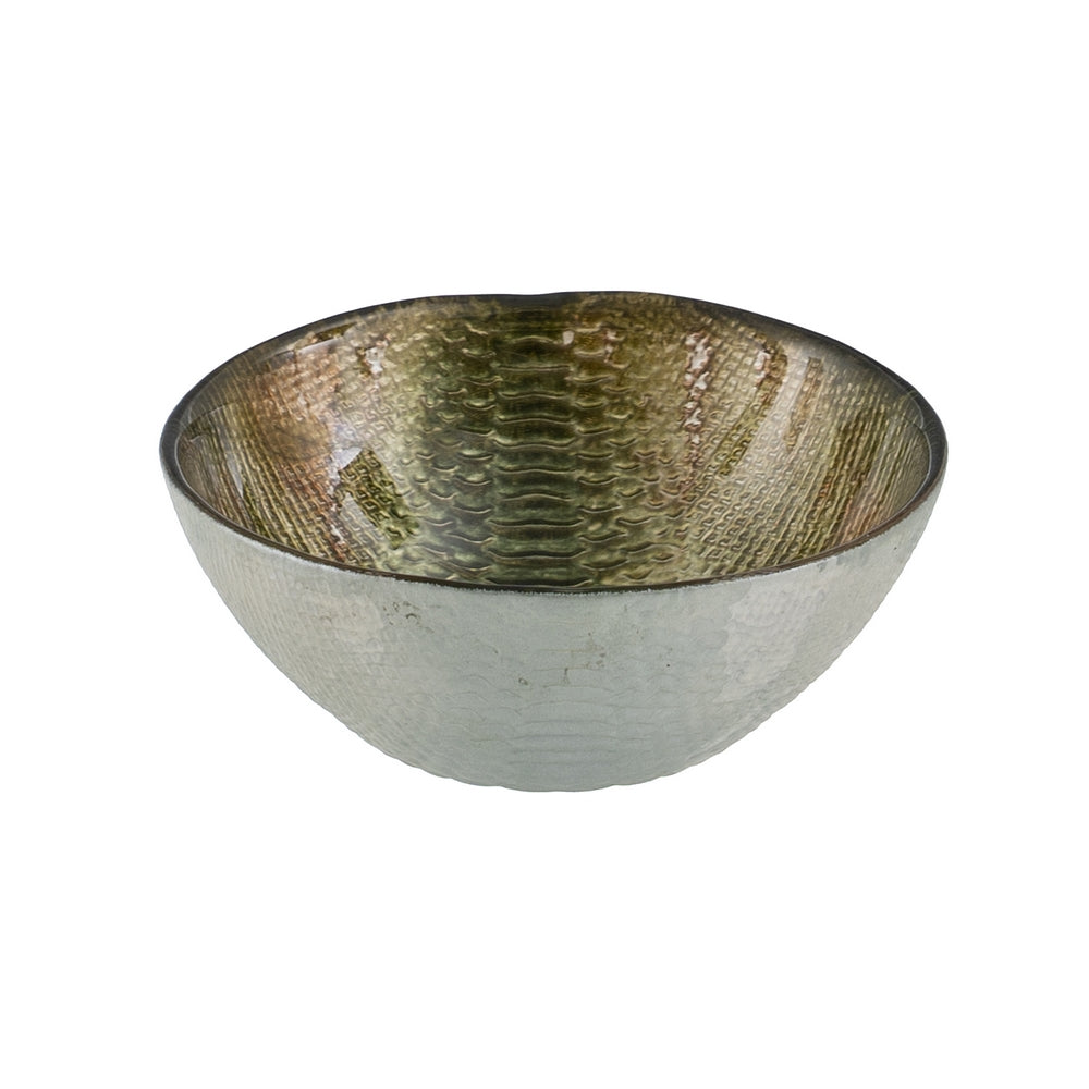 CENTRO MESA VERDE OLIVA CRISTAL 14 X 14 CM