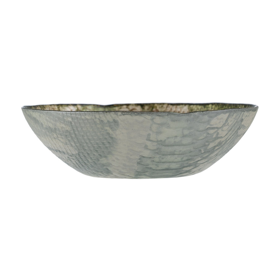 CENTRO MESA VERDE OLIVA CRISTAL 20 X 20 CM