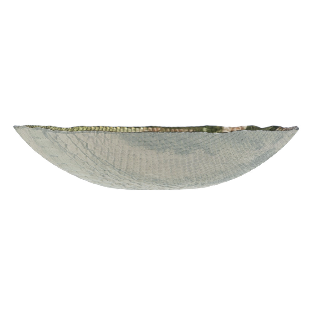 CENTRO MESA VERDE OLIVA CRISTAL 40 X 40 CM