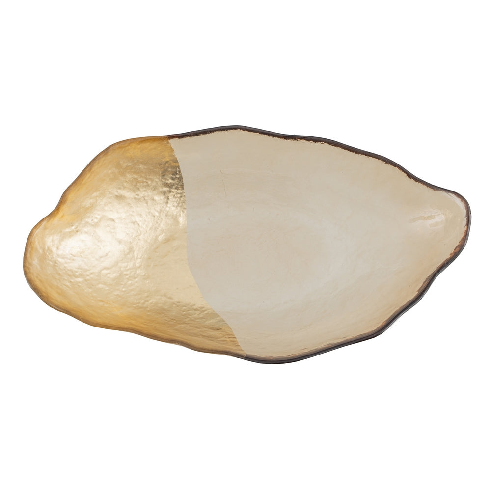GOLDEN CRYSTAL CENTERPIECE DECORATION 34 X 19 CM