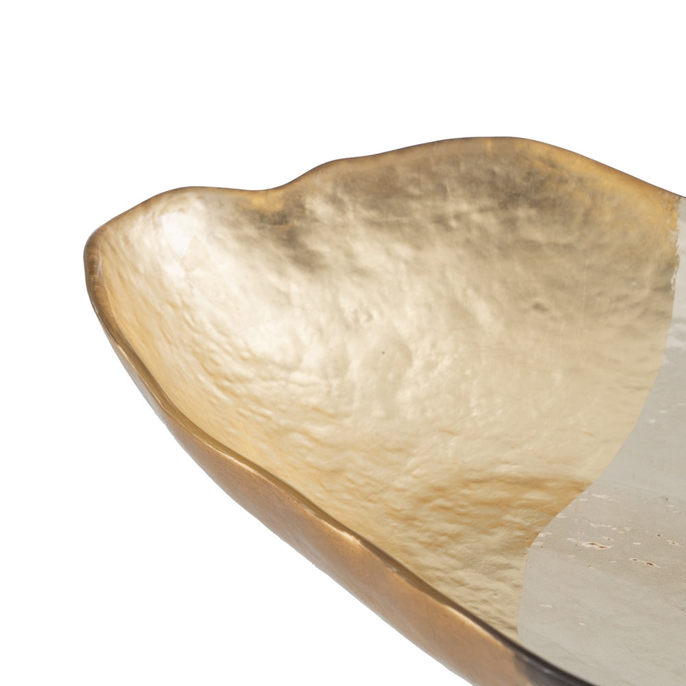 GOLDEN CRYSTAL CENTERPIECE DECORATION 34 X 19 CM