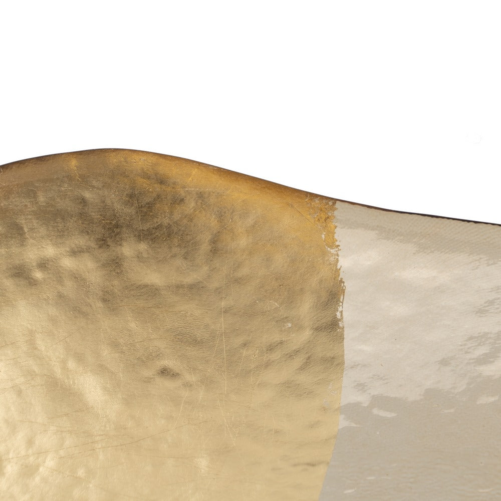 GOLDEN CRYSTAL CENTERPIECE DECORATION 34 X 19 CM