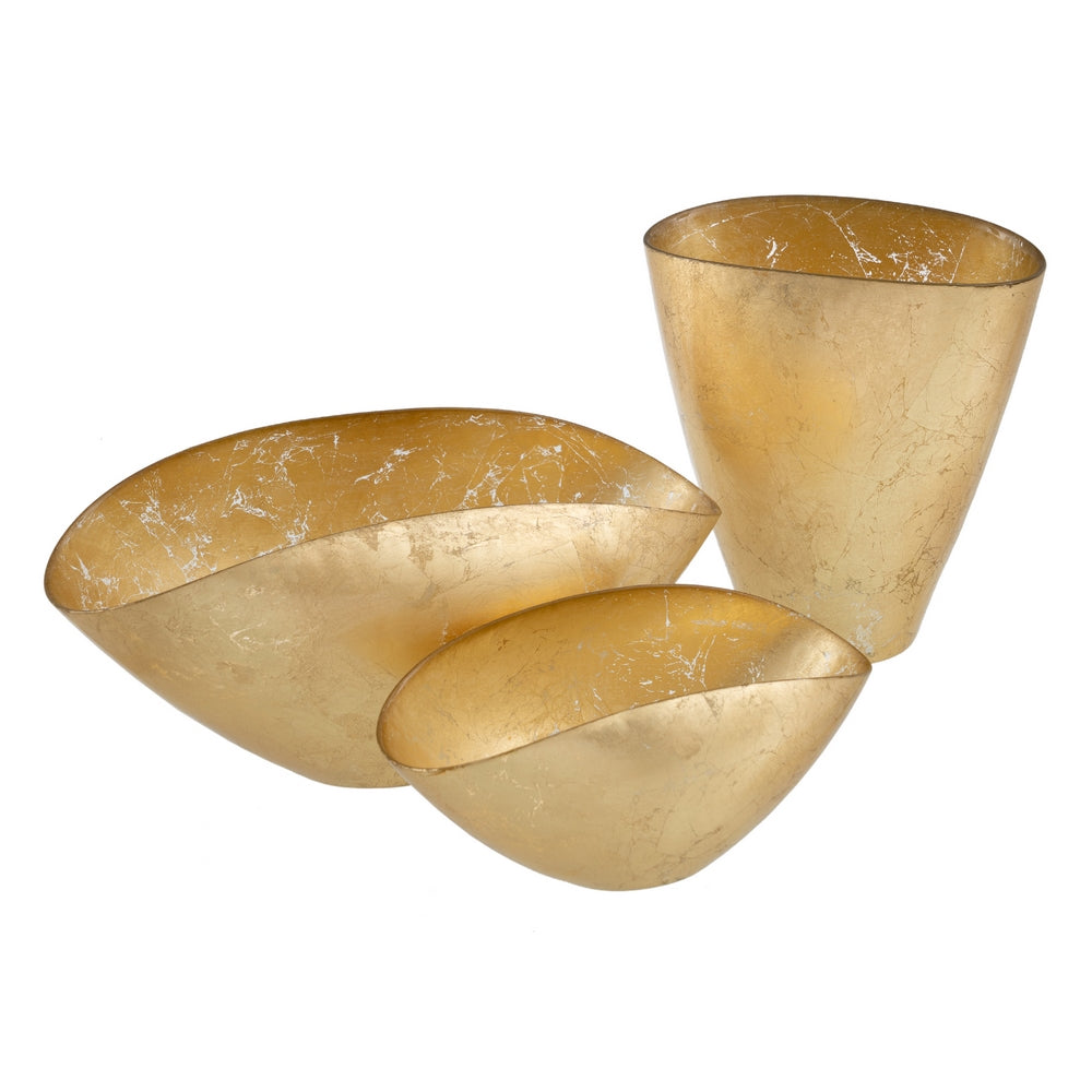BOWL DORADO CRISTAL DECORACI�N 38 X 20 CM