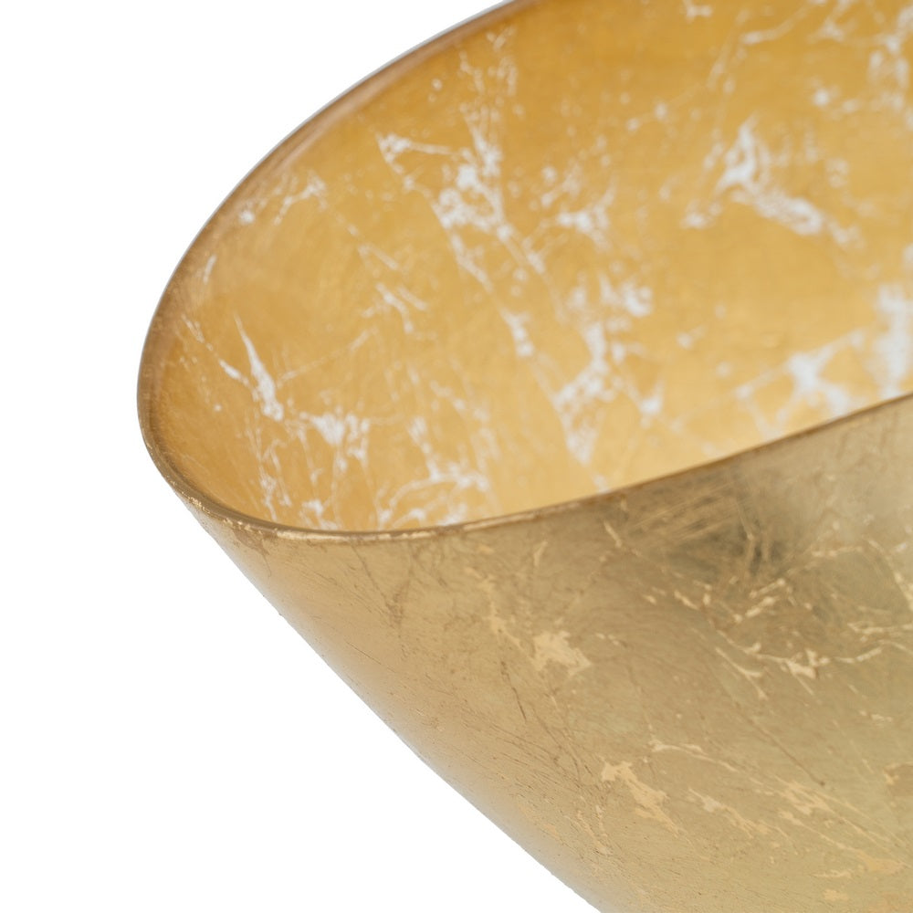 BOWL DORADO CRISTAL DECORACIÓN 38 X 20 CM