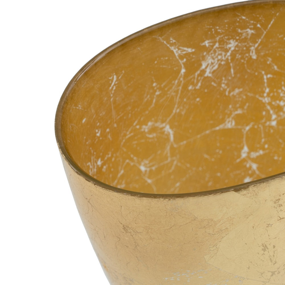 CENTRO MESA DORADO CRISTAL DECORACIÓN 23,50 X 14 CM