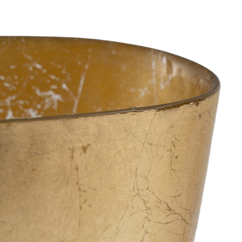 CENTRO MESA DORADO CRISTAL DECORACIÓN 23,50 X 14 CM