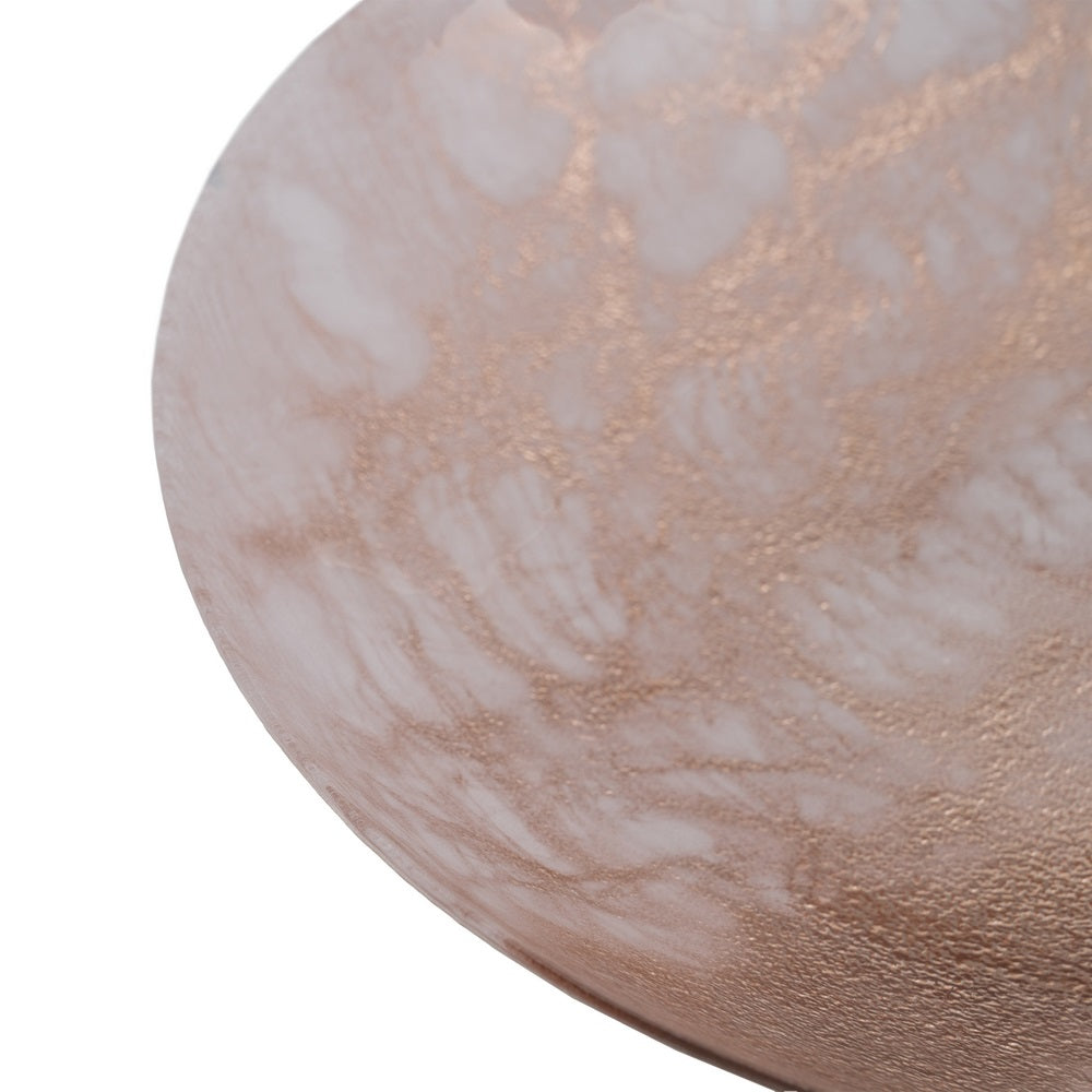 CENTRO MESA BANDEJA COBRE ROSADO CRISTAL 32 X 32 CM