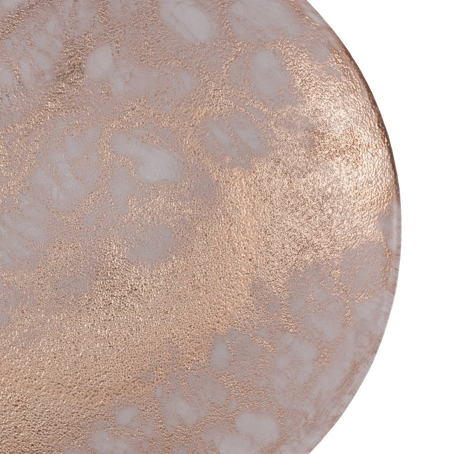 CENTRO MESA BANDEJA COBRE ROSADO CRISTAL 32 X 32 CM