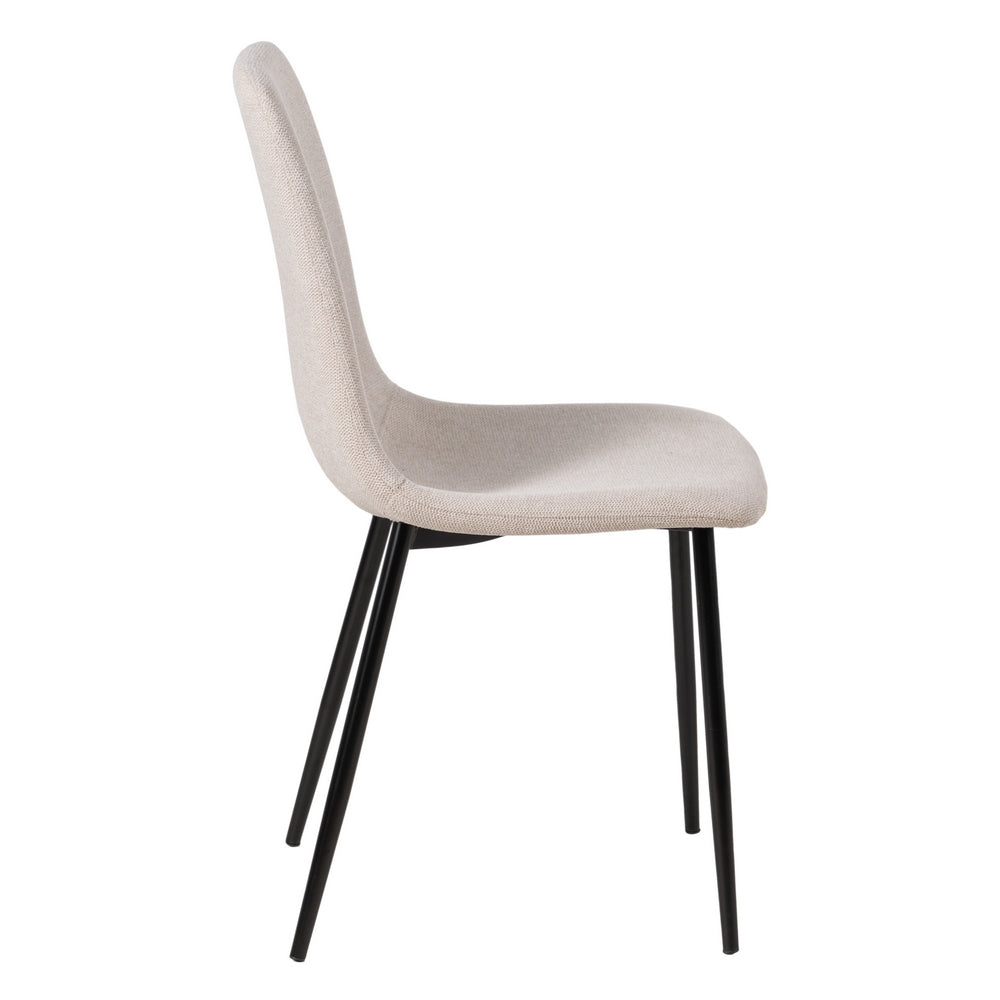 SILLA CREMA TEJIDO-METAL SALÓN 43 X 52 X 87 CM