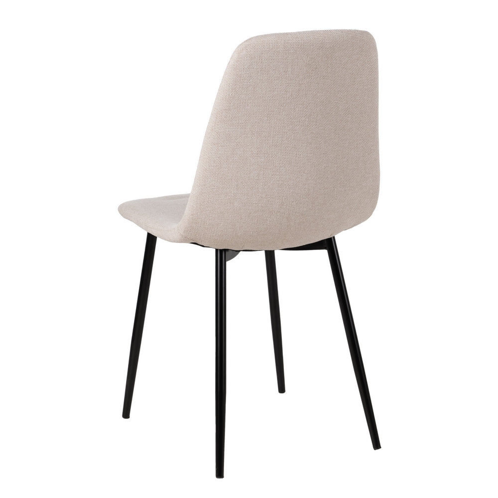SILLA CREMA TEJIDO-METAL SALÓN 43 X 52 X 87 CM