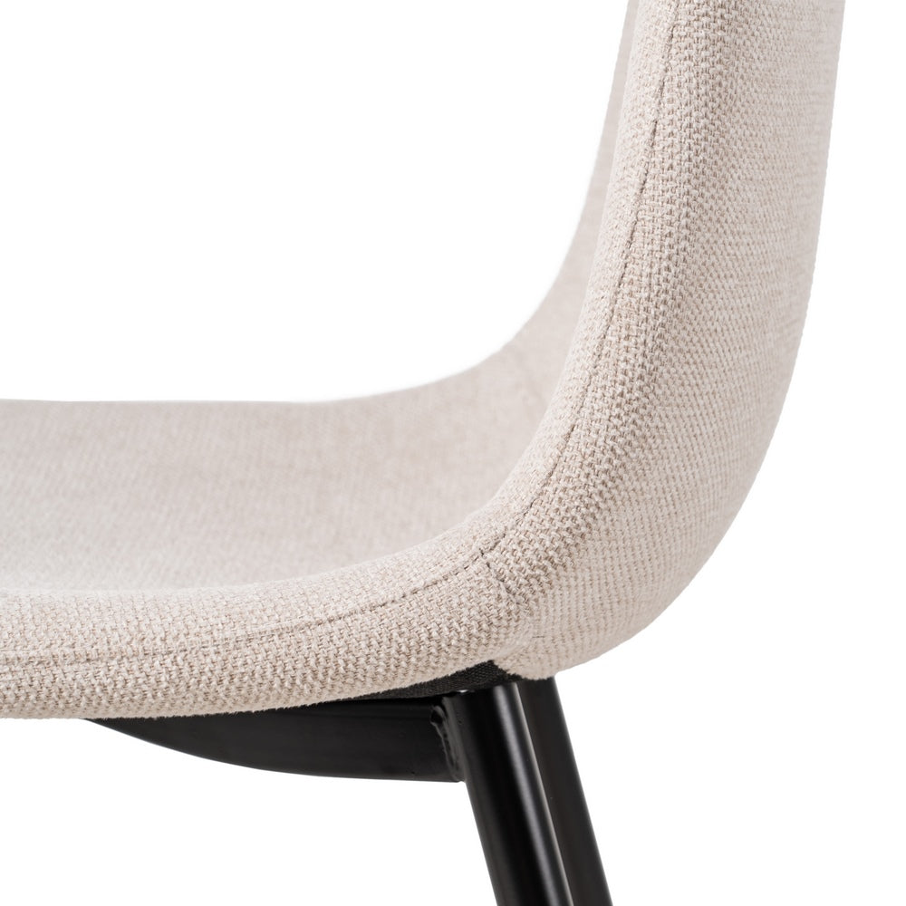 SILLA CREMA TEJIDO-METAL SALÓN 43 X 52 X 87 CM