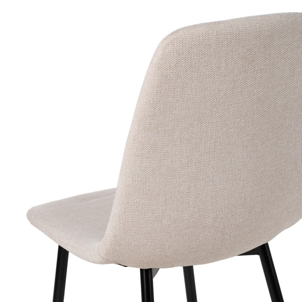 SILLA CREMA TEJIDO-METAL SALÓN 43 X 52 X 87 CM