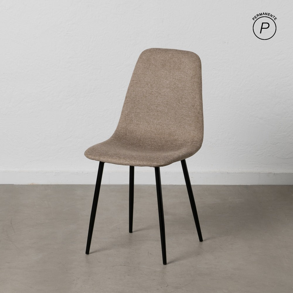 SILLA TAUPE TEJIDO-METAL SALÓN 43 X 52 X 87 CM