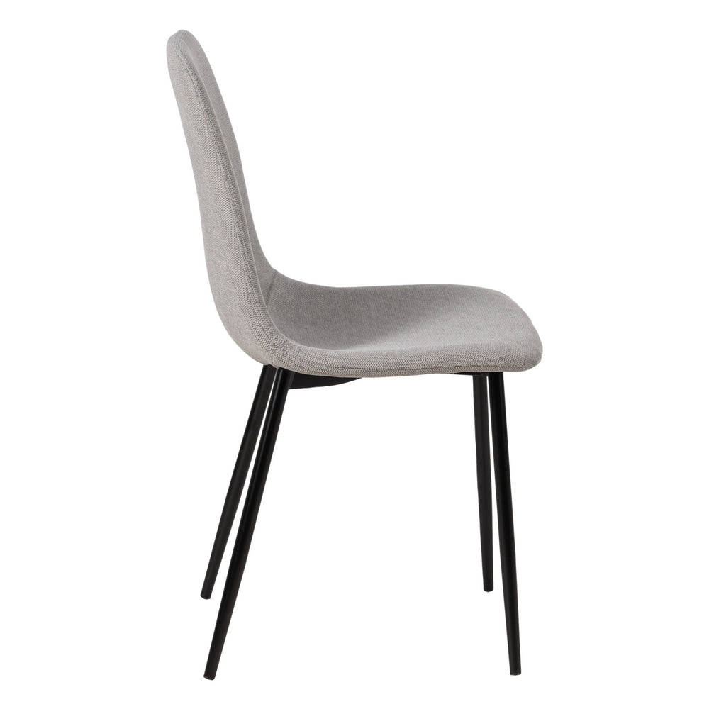 GREY FABRIC-METAL DINING CHAIR 43 X 52 X 87 CM