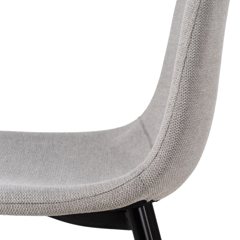 GREY FABRIC-METAL DINING CHAIR 43 X 52 X 87 CM