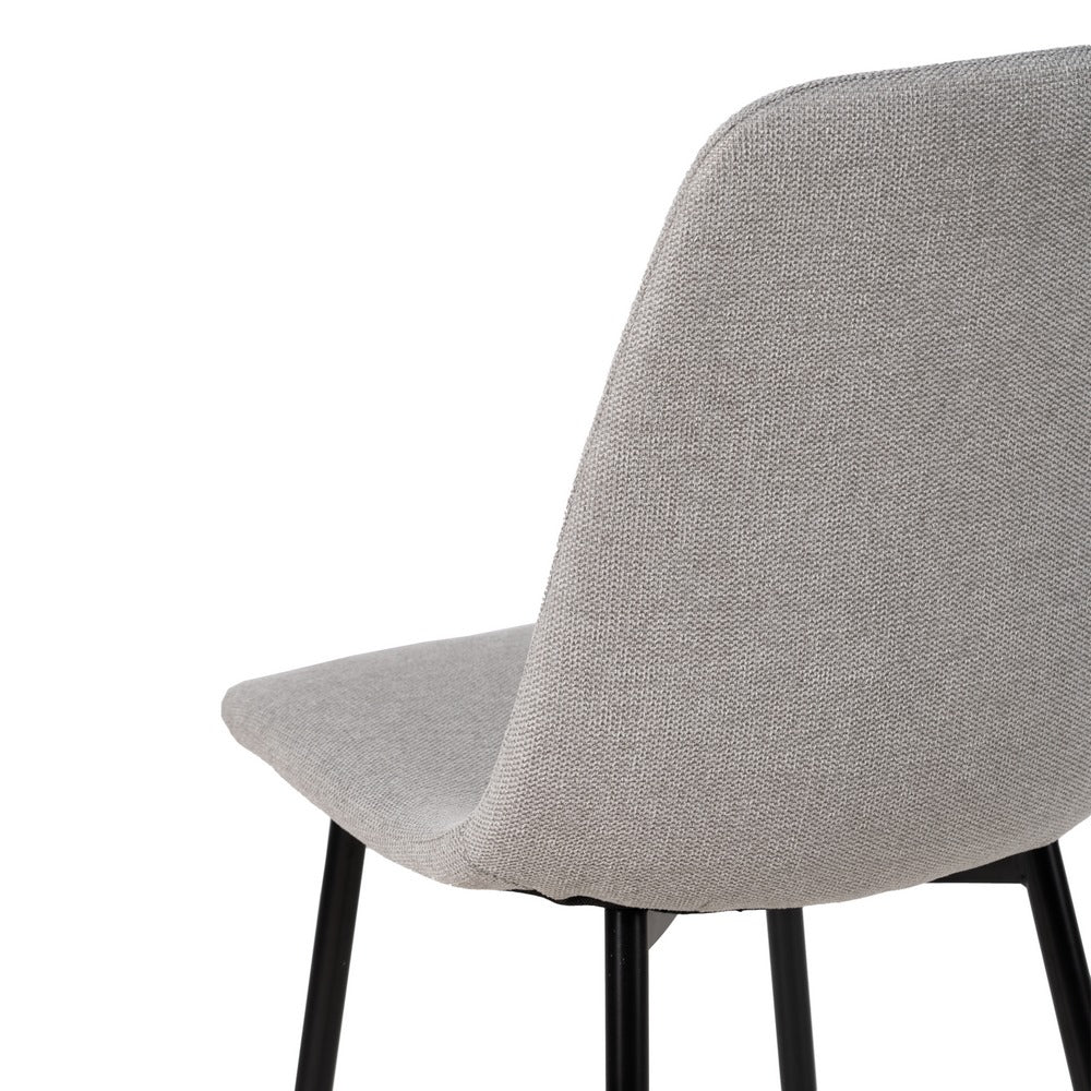 GREY FABRIC-METAL DINING CHAIR 43 X 52 X 87 CM