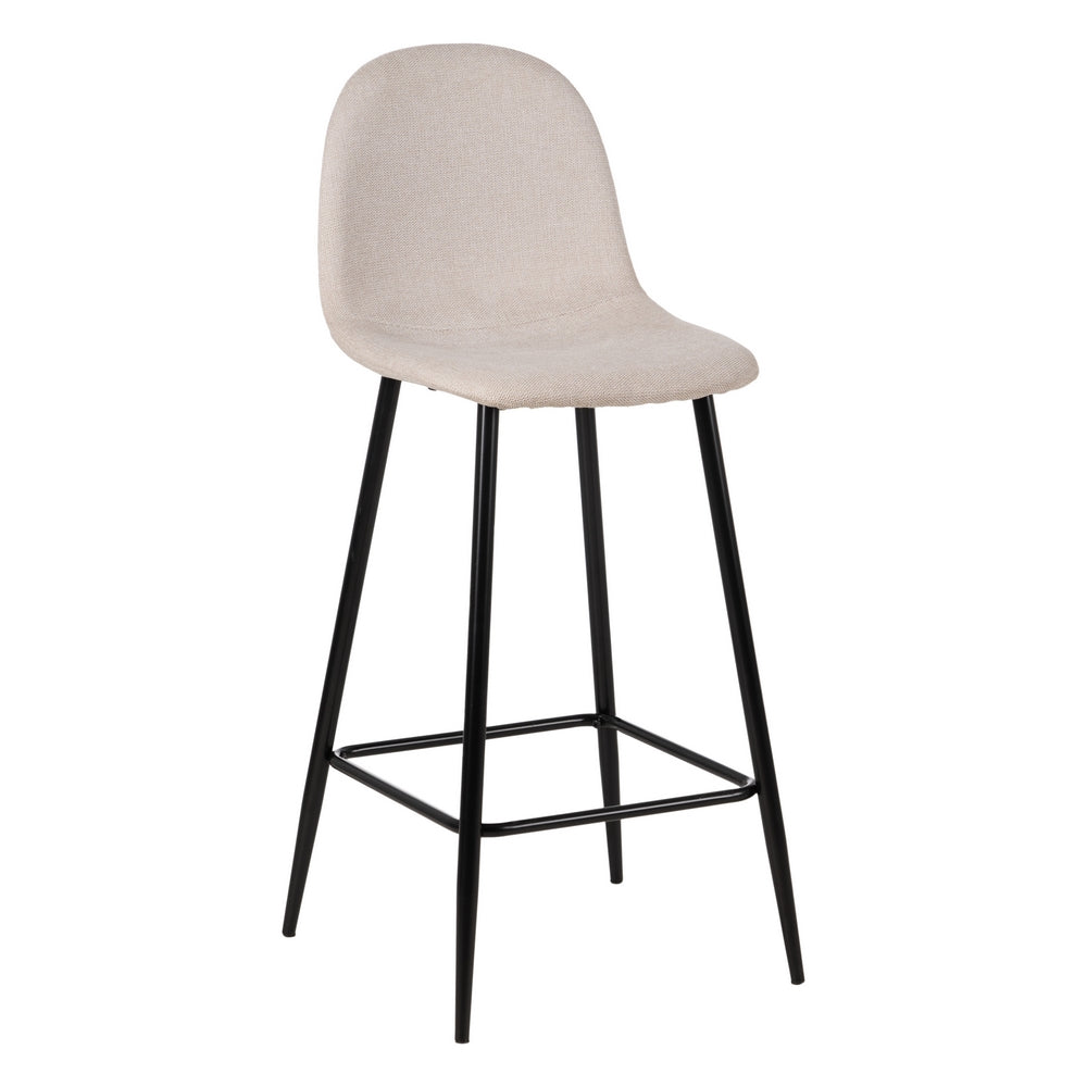 TABURETE CREMA TEJIDO-METAL SAL�N 45,50 X 45 X 105,50 CM
