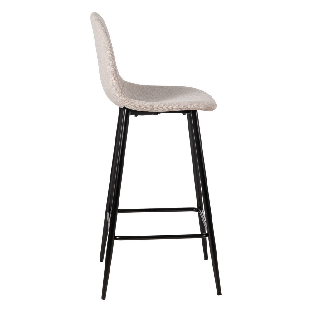 TABURETE CREMA TEJIDO-METAL SALÓN 45,50 X 45 X 105,50 CM