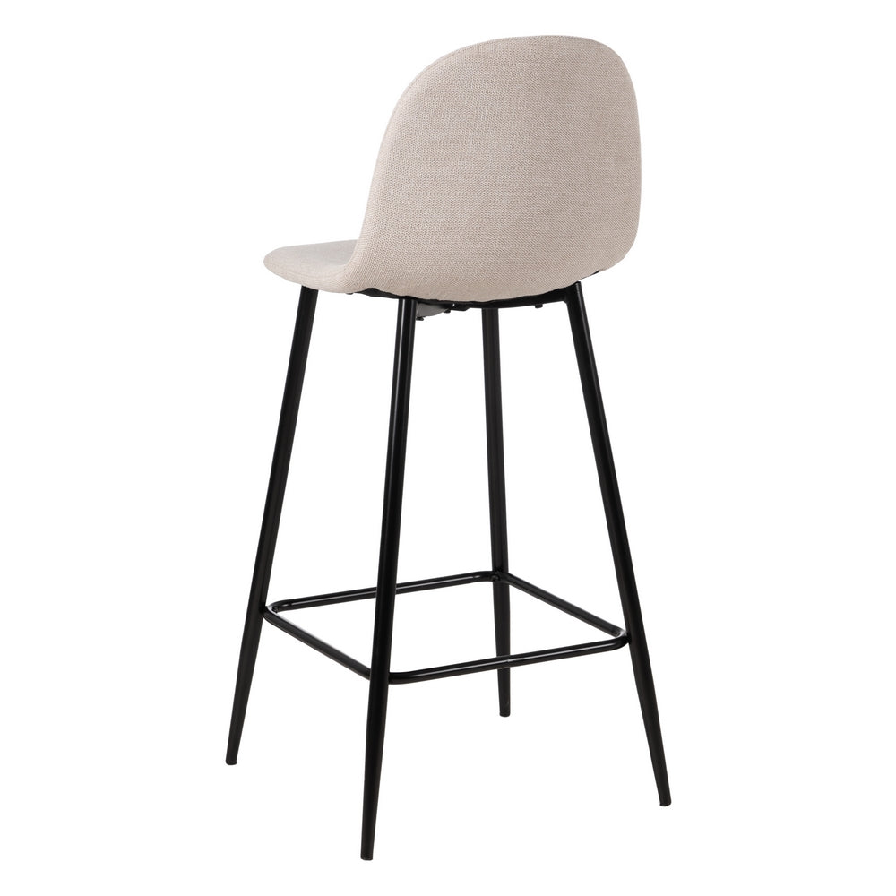 TABURETE CREMA TEJIDO-METAL SALÓN 45,50 X 45 X 105,50 CM
