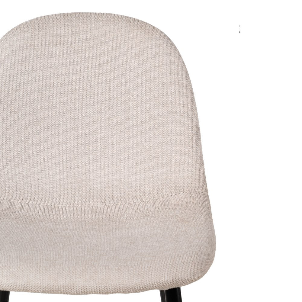 TABURETE CREMA TEJIDO-METAL SALÓN 45,50 X 45 X 105,50 CM