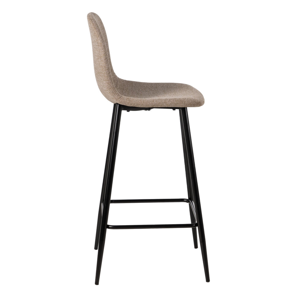TABURETE TAUPE TEJIDO-METAL SALÓN 45,50 X 45 X 105,50 CM