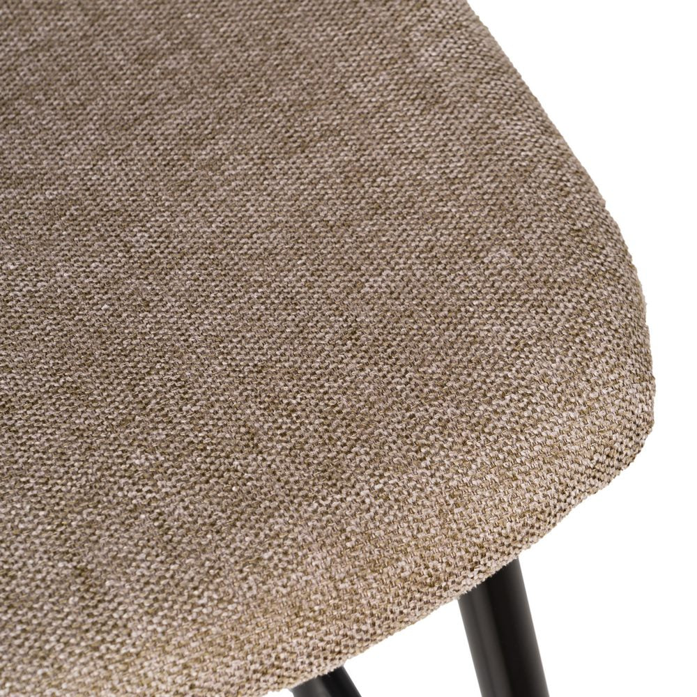 TABURETE TAUPE TEJIDO-METAL SALÓN 45,50 X 45 X 105,50 CM