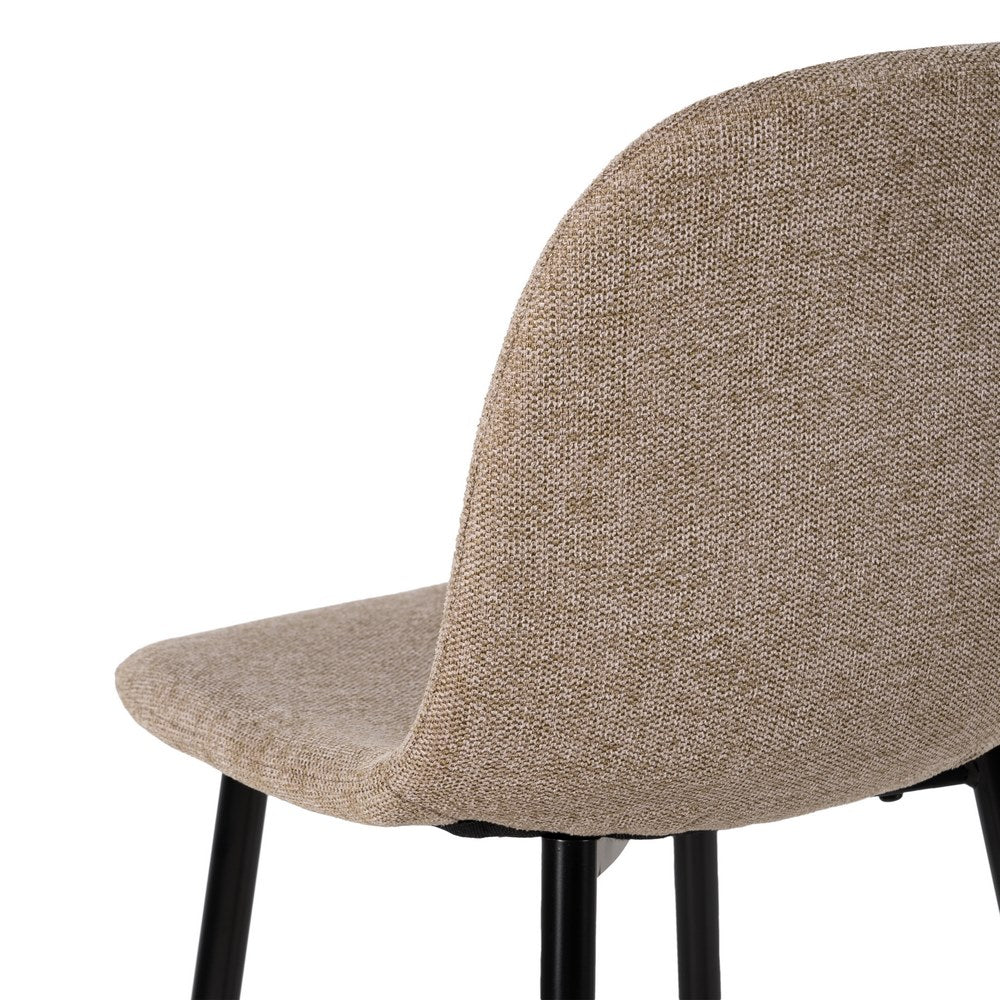 TABURETE TAUPE TEJIDO-METAL SALÓN 45,50 X 45 X 105,50 CM