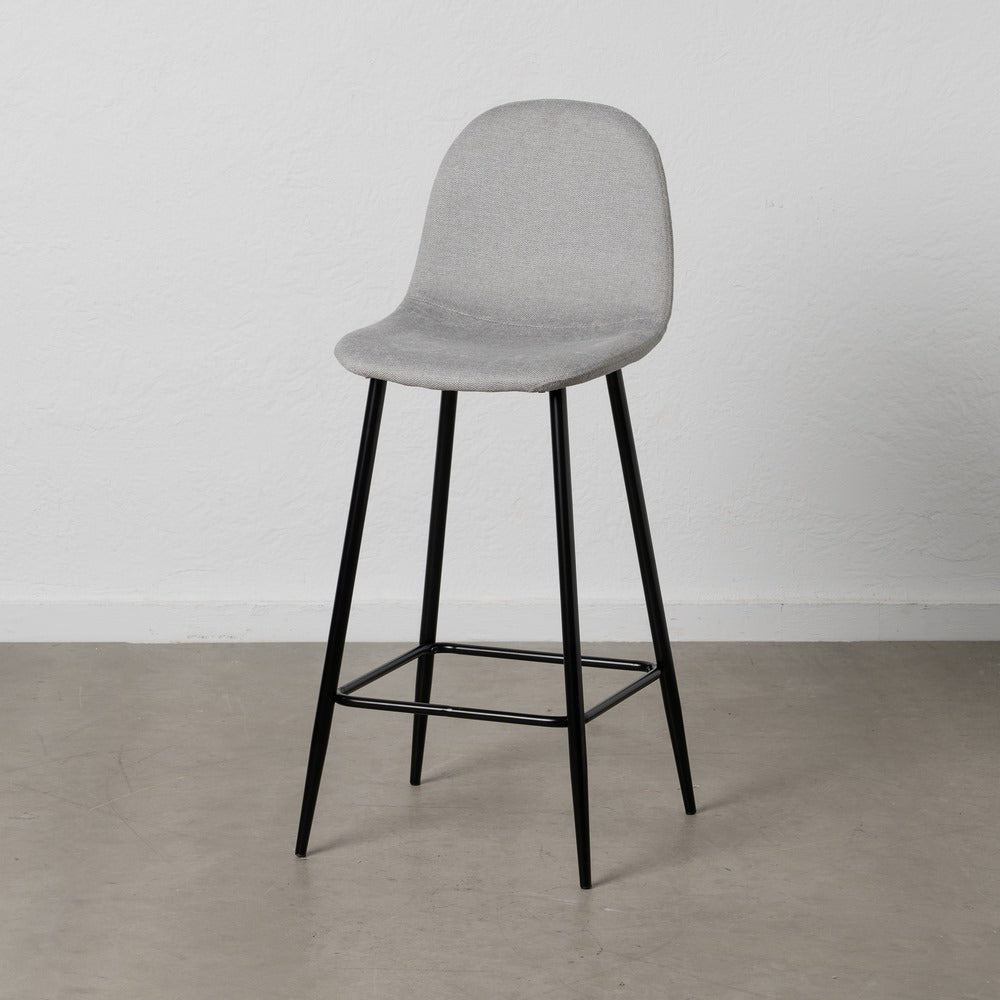 TABURETE GRIS TEJIDO-METAL SAL�N 45,50 X 45 X 105,50 CM