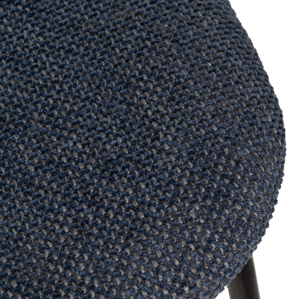 CHAIR NATURAL-BLUE FABRIC-METAL LIVING ROOM 49 X 53 X 80 CM