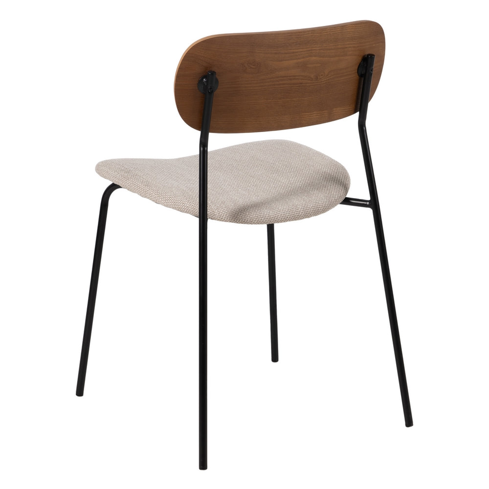 BROWN-CREAM CHAIR FABRIC-METAL LIVING ROOM 49 X 53 X 80 CM