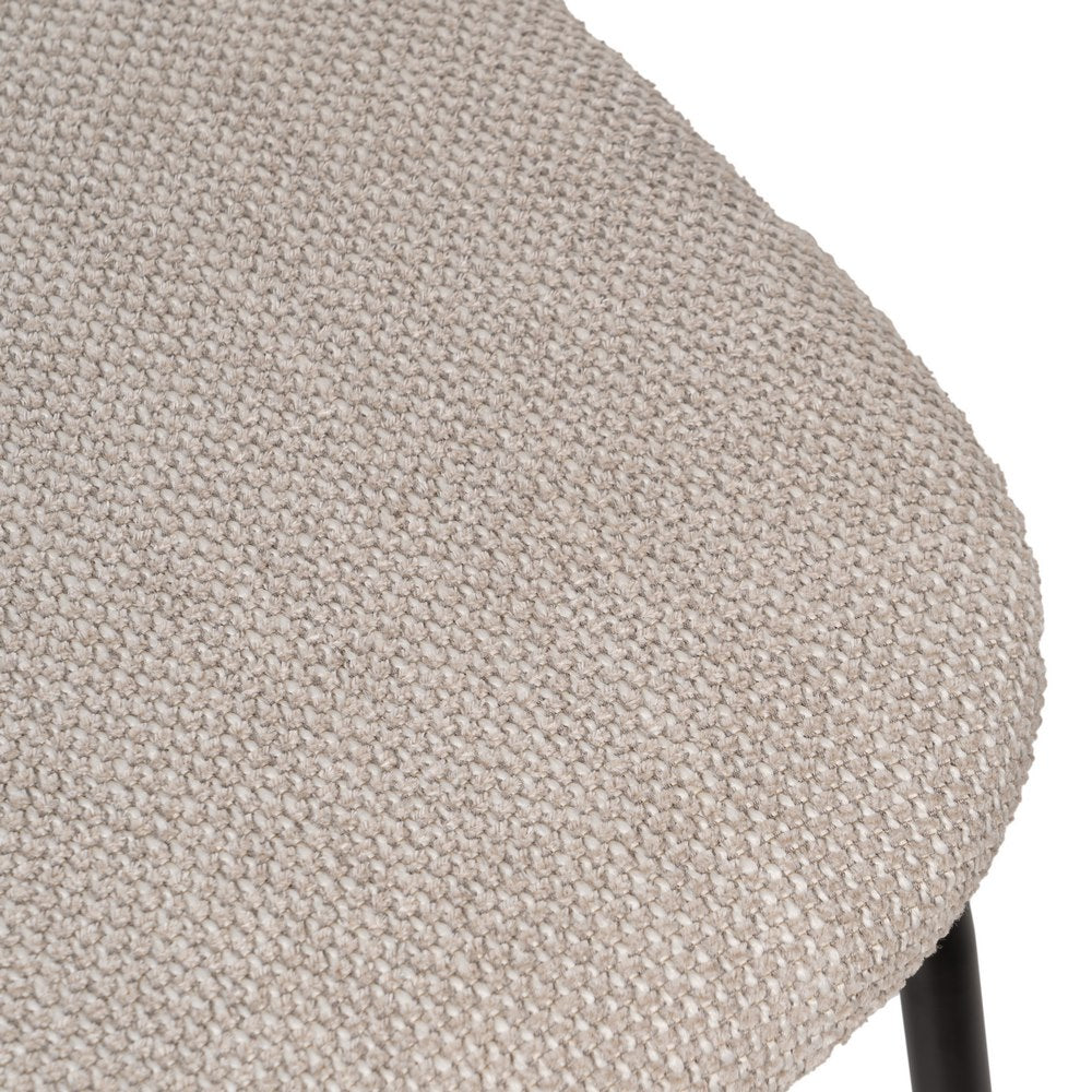 BROWN-CREAM CHAIR FABRIC-METAL LIVING ROOM 49 X 53 X 80 CM