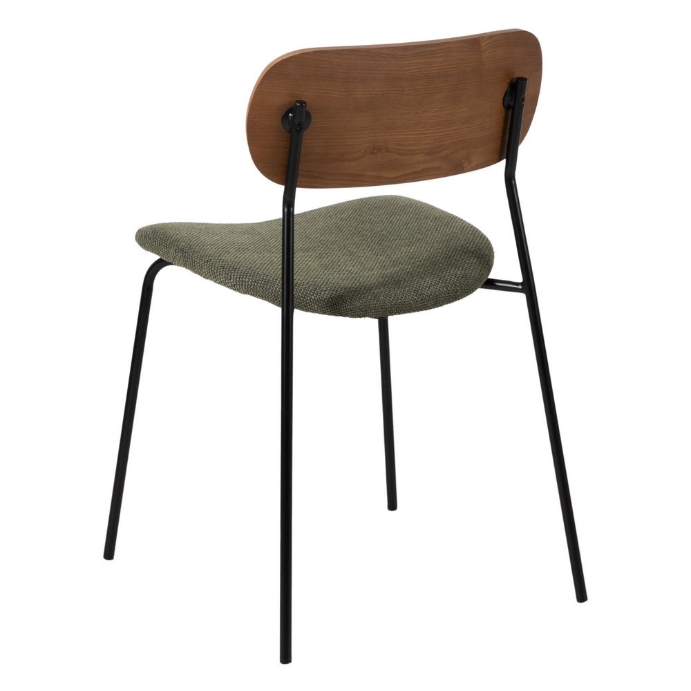 CHAIR BROWN-GREEN FABRIC-METAL LIVING ROOM 49 X 53 X 80 CM