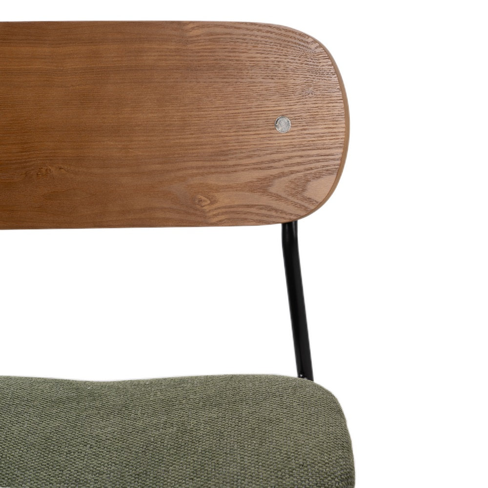 CHAIR BROWN-GREEN FABRIC-METAL LIVING ROOM 49 X 53 X 80 CM