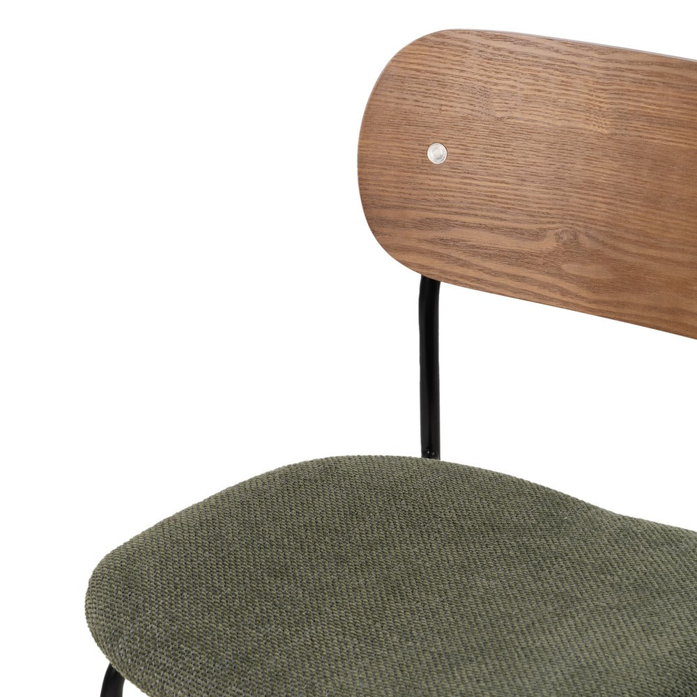 CHAIR BROWN-GREEN FABRIC-METAL LIVING ROOM 49 X 53 X 80 CM