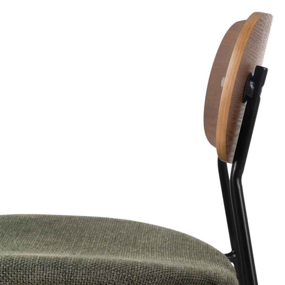 CHAIR BROWN-GREEN FABRIC-METAL LIVING ROOM 49 X 53 X 80 CM