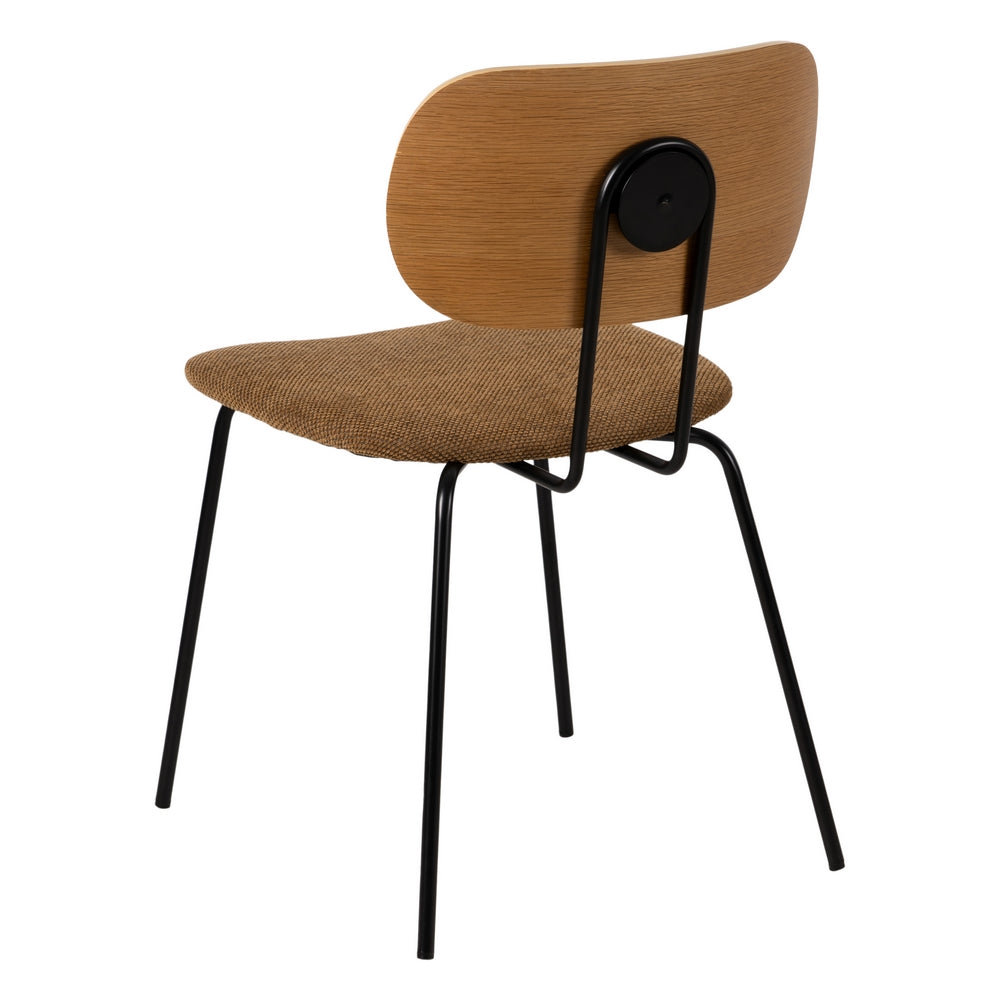 SILLA NATURAL-MARRÓN TEJIDO-METAL SALÓN 48 X 55 X 82,50 CM