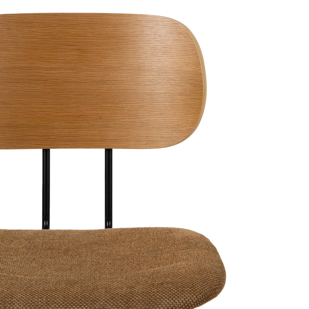 SILLA NATURAL-MARRÓN TEJIDO-METAL SALÓN 48 X 55 X 82,50 CM