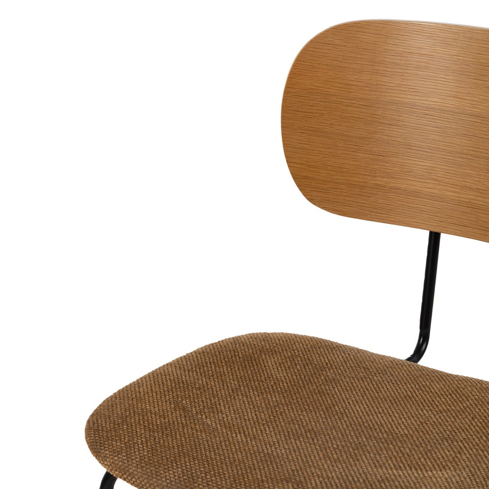 SILLA NATURAL-MARRÓN TEJIDO-METAL SALÓN 48 X 55 X 82,50 CM
