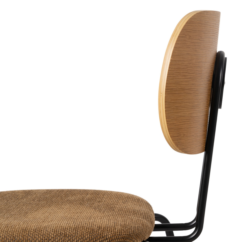 SILLA NATURAL-MARRÓN TEJIDO-METAL SALÓN 48 X 55 X 82,50 CM