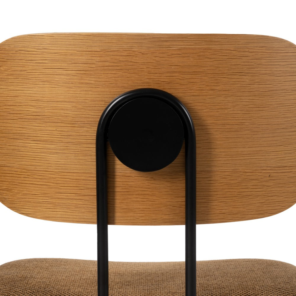 SILLA NATURAL-MARRÓN TEJIDO-METAL SALÓN 48 X 55 X 82,50 CM