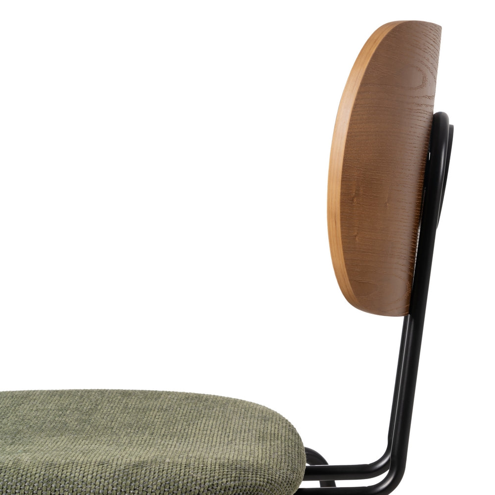 SILLA MARRÓN-VERDE TEJIDO-METAL SALÓN 48 X 55 X 82,50 CM