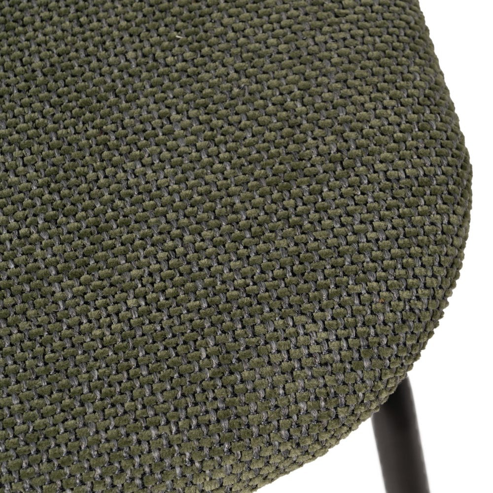 SILLA MARRÓN-VERDE TEJIDO-METAL SALÓN 48 X 55 X 82,50 CM