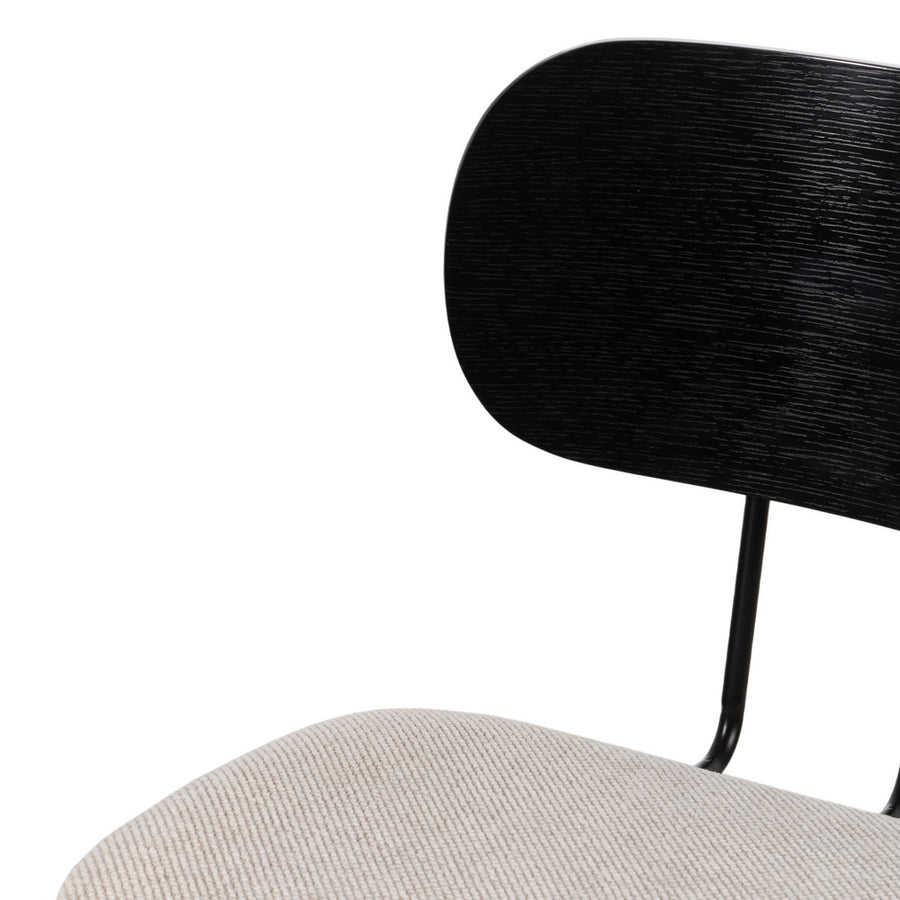SILLA NEGRO-BLANCO TEJIDO-METAL SALÓN 48 X 55 X 82,50 CM