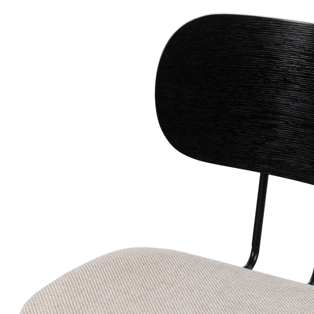 SILLA NEGRO-BLANCO TEJIDO-METAL SALÓN 48 X 55 X 82,50 CM