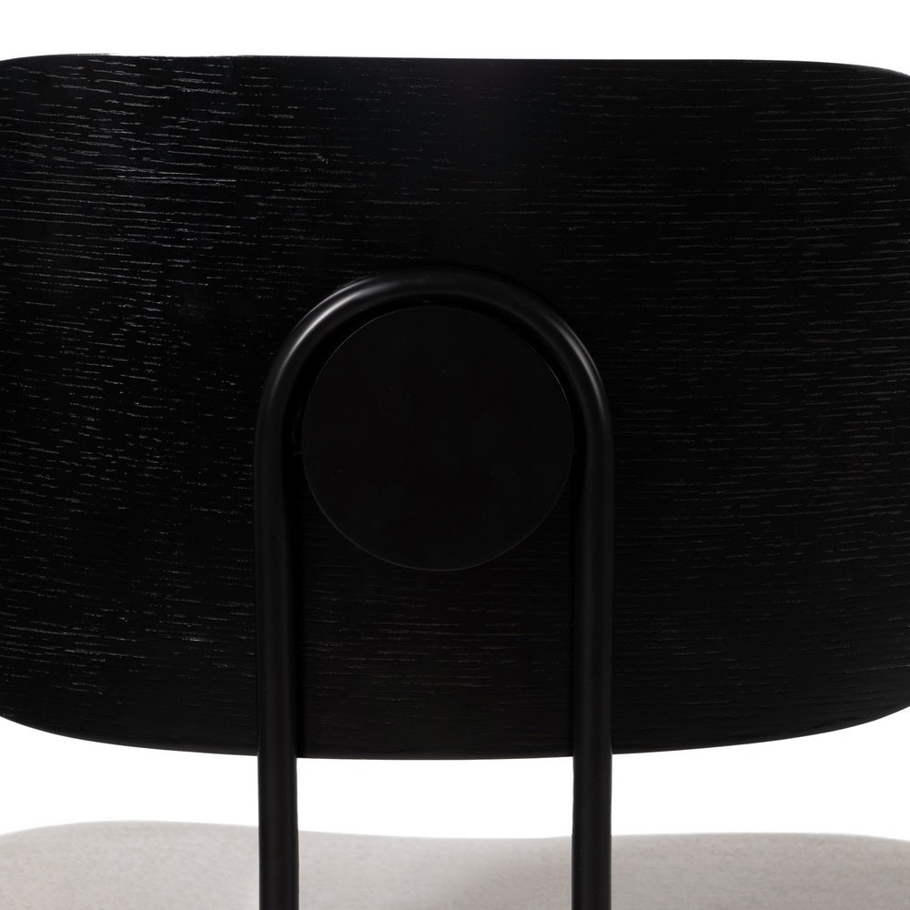 SILLA NEGRO-BLANCO TEJIDO-METAL SALÓN 48 X 55 X 82,50 CM