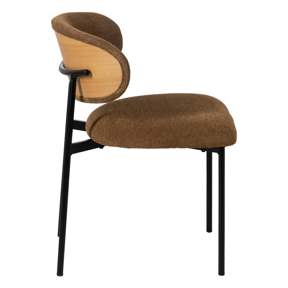 SILLA MARRÓN TEJIDO-METAL SALÓN 50 X 54 X 73,50 CM