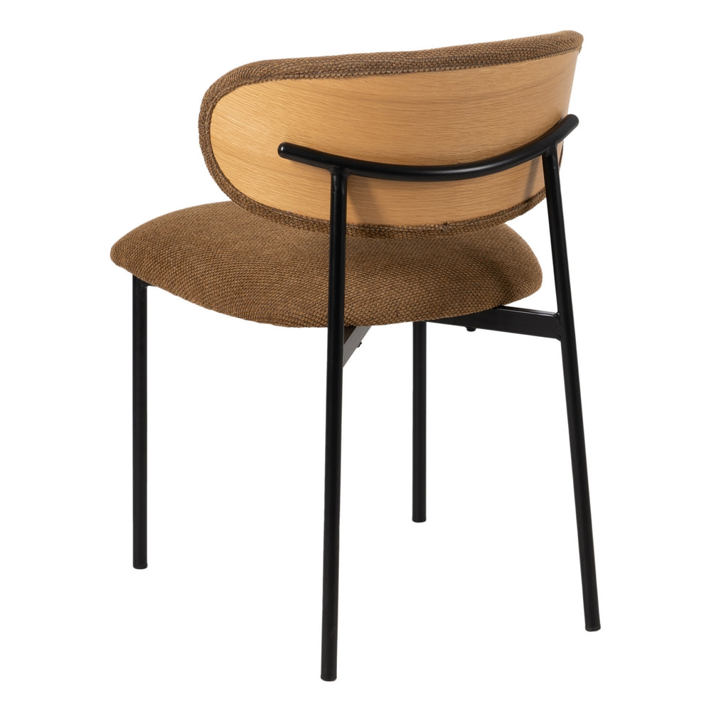 SILLA MARRÓN TEJIDO-METAL SALÓN 50 X 54 X 73,50 CM